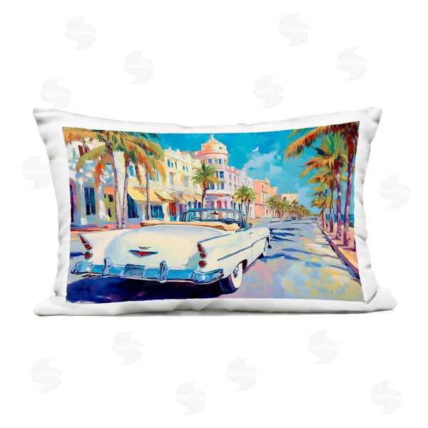 Stupell Industries Franklyn Gregory | Vintage Convertible Boulevard Printed Throw Pillow