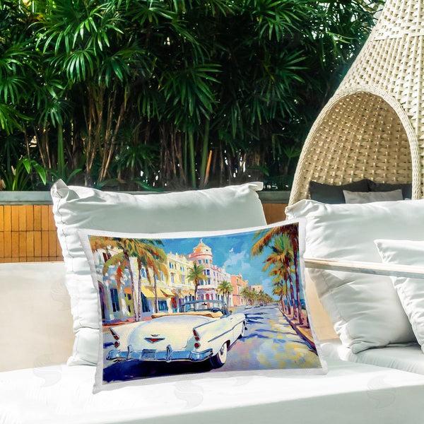 Stupell Industries Franklyn Gregory | Vintage Convertible Boulevard Printed Throw Pillow