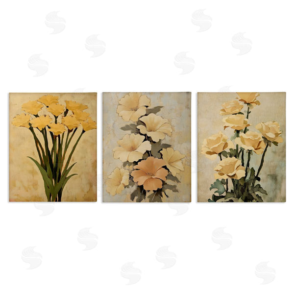 stupell industries Franklyn Gregory | Vintage Yellow Daffodils & Roses