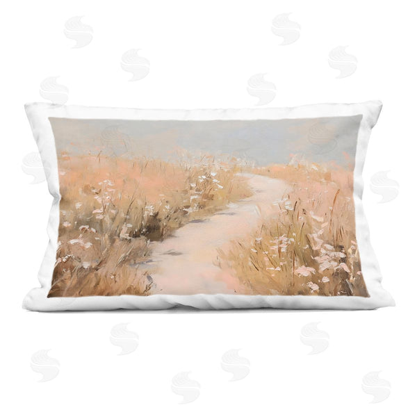 stupell industries Franklyn Gregory | White Wildflower Path Printed Throw Pillow