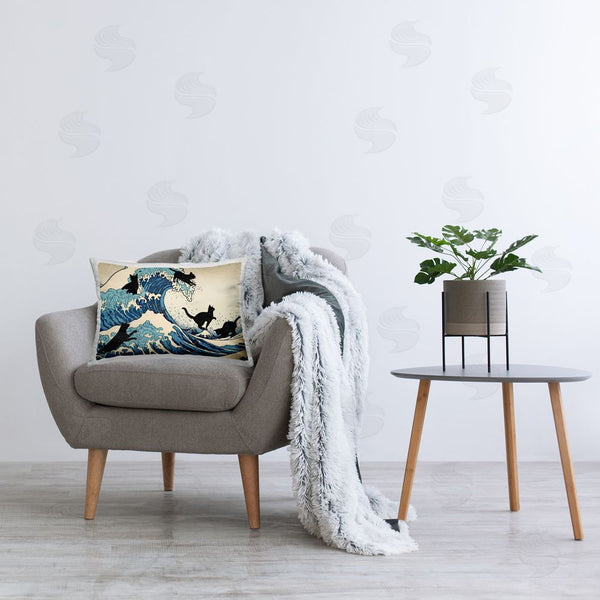 Stupell Industries Furry Portraits | Cats & Tsunami Wave