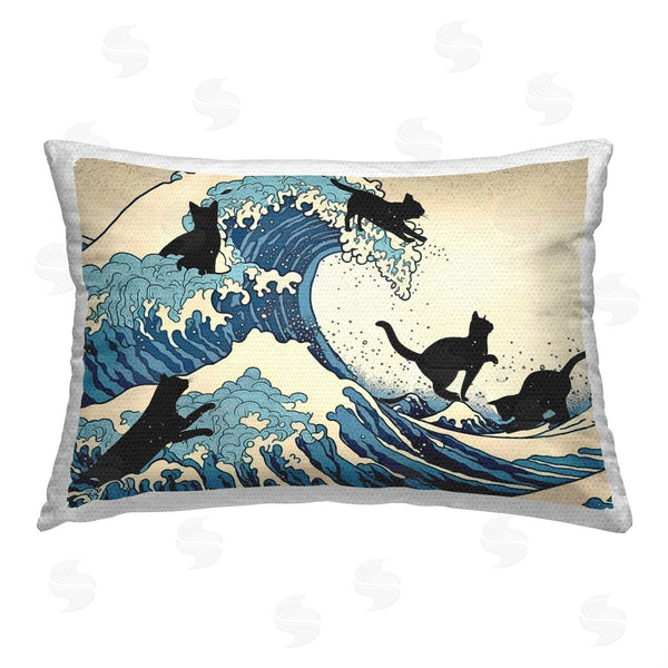 Stupell Industries Furry Portraits | Cats & Tsunami Wave