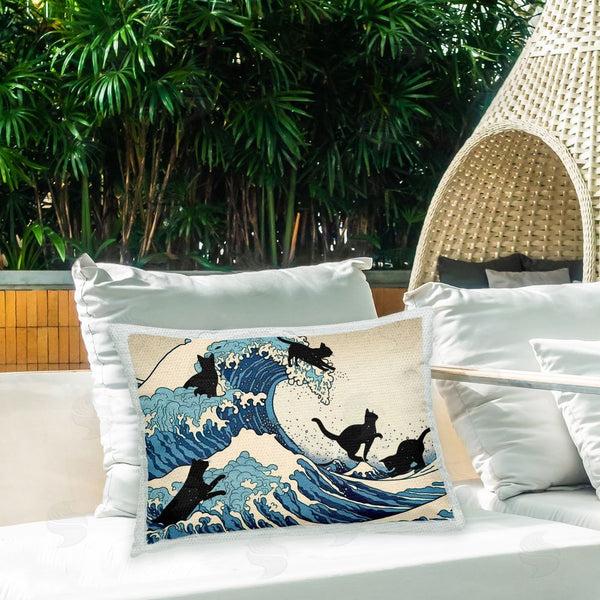 Stupell Industries Furry Portraits | Cats & Tsunami Wave