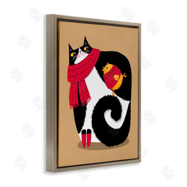 Stupell Industries Gabriela Avila | Whimsical Autumn Cat & Bird