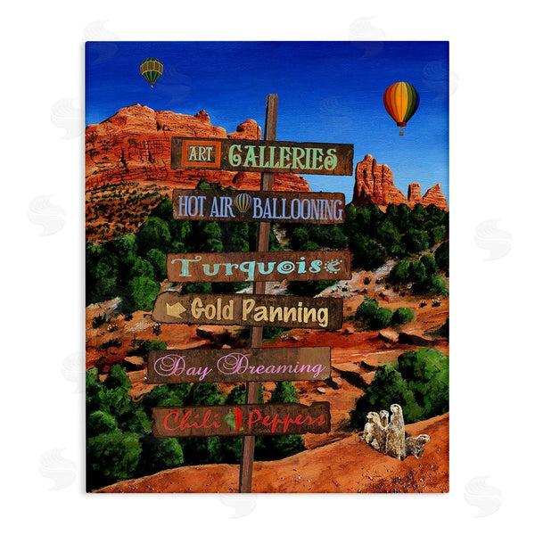 stupell industries Gail Fraser | Desert Activities Sign Wall Art