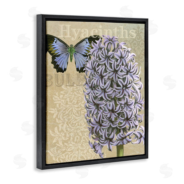 Stupell Industries Gail Fraser | Hyacinth Pattern & Butterfly Wall Art