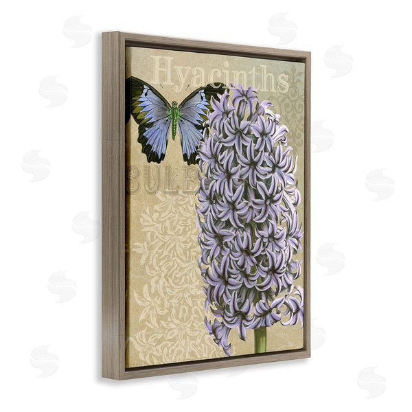 Stupell Industries Gail Fraser | Hyacinth Pattern & Butterfly Wall Art