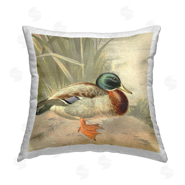 Stupell Industries Gail Fraser | Mallard Duck Scene Printed Throw Pillow