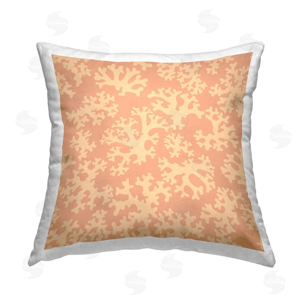 stupell industries Gail Fraser | Orange Coral Pattern Printed Throw Pillow