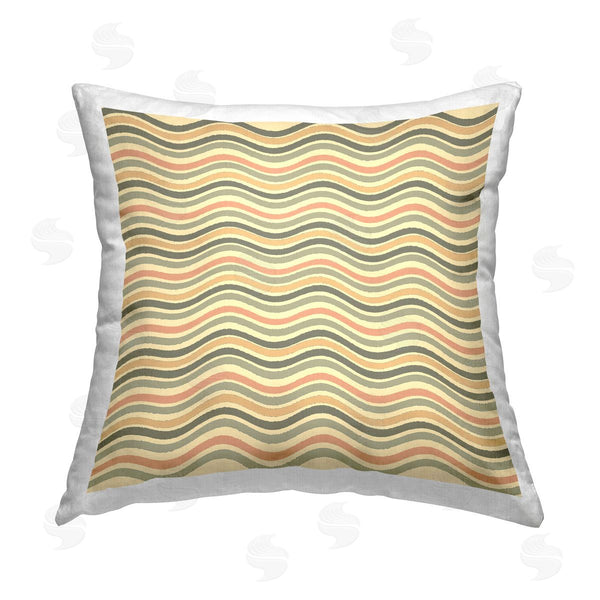 stupell industries Gail Fraser | Retro Wavy Pattern Printed Throw Pillow