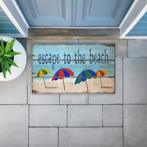 Stupell Industries Gail Fraser | Rustic Escape To Beach Non-Woven Door Mat