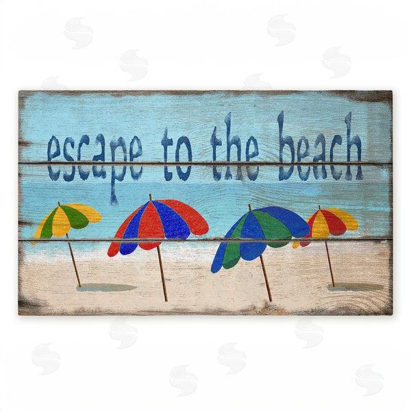 stupell industries Gail Fraser | Rustic Escape To Beach Non-Woven Door Mat