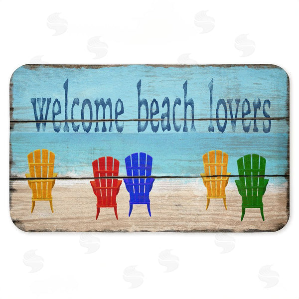 stupell industries Gail Fraser | Rustic Welcome Beach Lovers Anti-Fatigue Mat