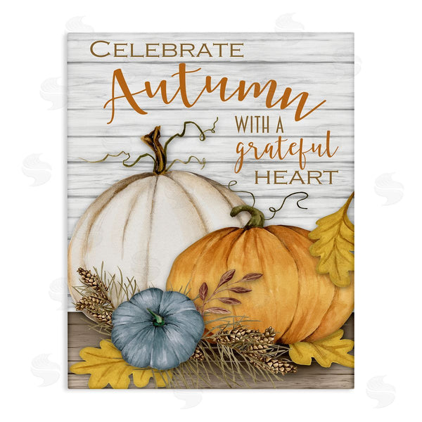 stupell industries Gail Green Licensing and Design Limited | Celebrate Autumn Rustic Farm Harvest Wall Art