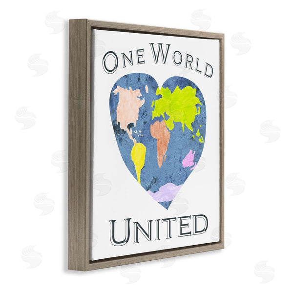 Stupell Industries Gail Green Licensing And Design Limited | One World United Heart Globe