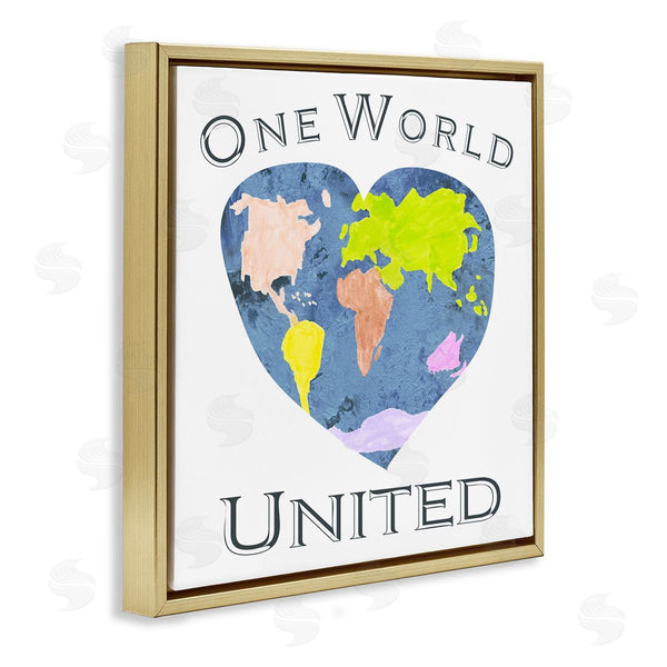 Stupell Industries Gail Green Licensing And Design Limited | One World United Heart Globe