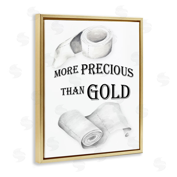 Stupell Industries Gail Green | More Than Gold Toilet Paper