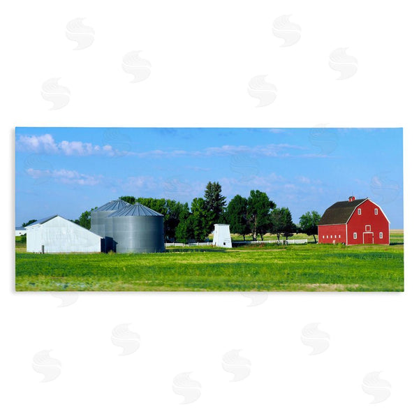 stupell industries Gail Peck | Barn with Silo Wall Art