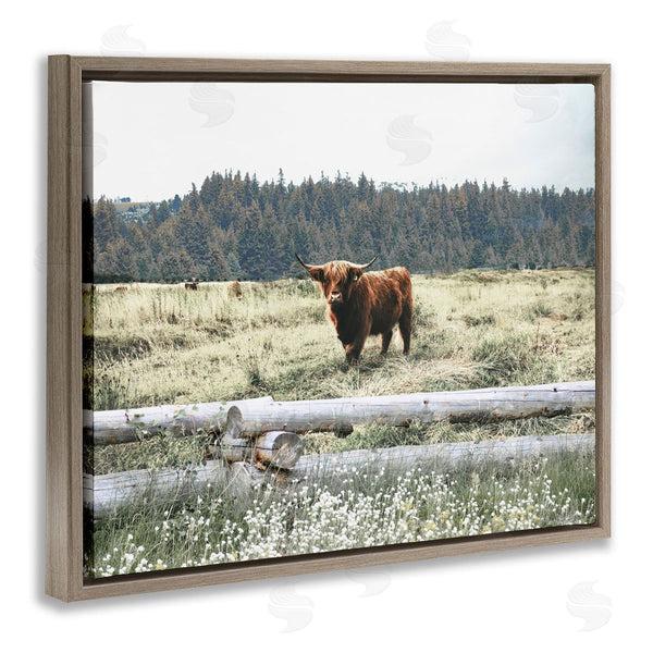 Stupell Industries Gail Peck | Cattle Overlooking Fence Wall Art