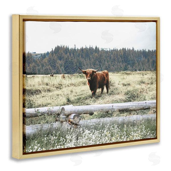 Stupell Industries Gail Peck | Cattle Overlooking Fence Wall Art