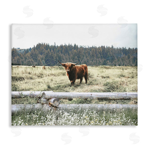 stupell industries Gail Peck | Cattle Overlooking Fence Wall Art