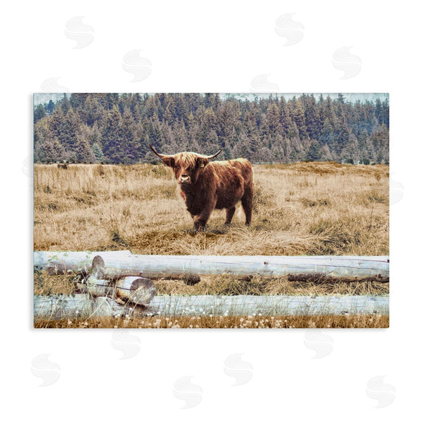 stupell industries Gail Peck | Country Cattle with Fence Wall Art