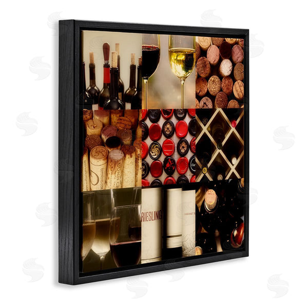 Stupell Industries Gail Peck | Wine Lovers Collage Vintage Bottles Traditional Vino Corks Wall Art