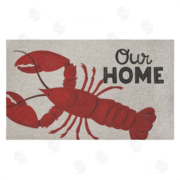 stupell industries Gail Veillette | Our Home Lobster Faux Sisal Door Mat