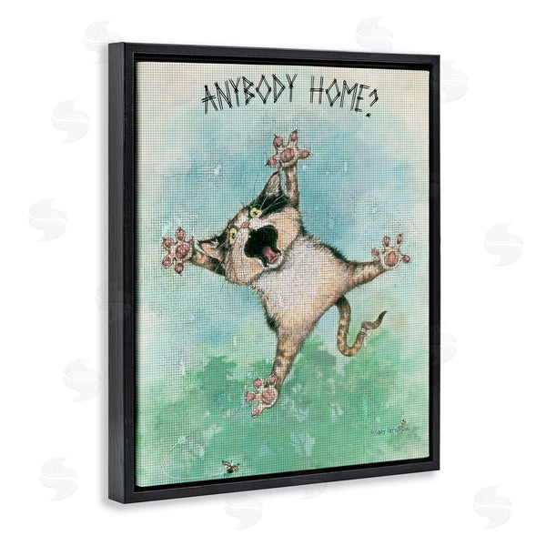 Stupell Industries Gary Patterson | Anybody Home Funny Cat