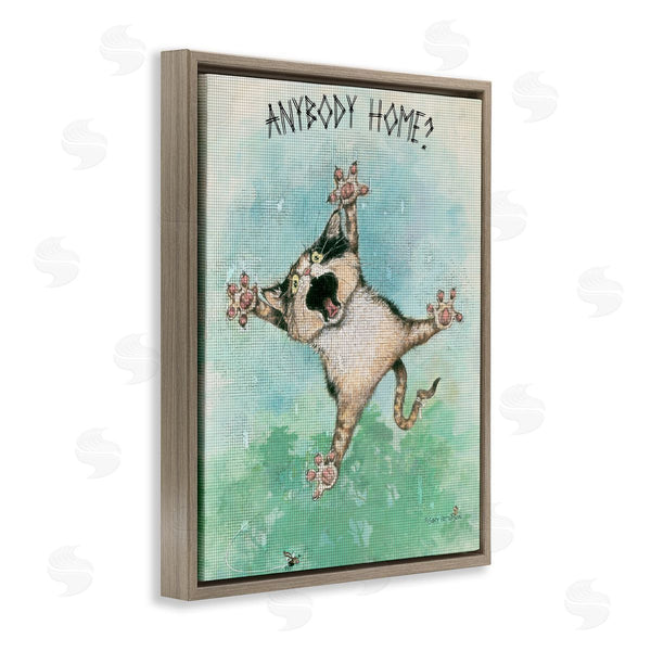 Stupell Industries Gary Patterson | Anybody Home Funny Cat
