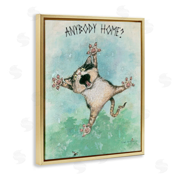 Stupell Industries Gary Patterson | Anybody Home Funny Cat
