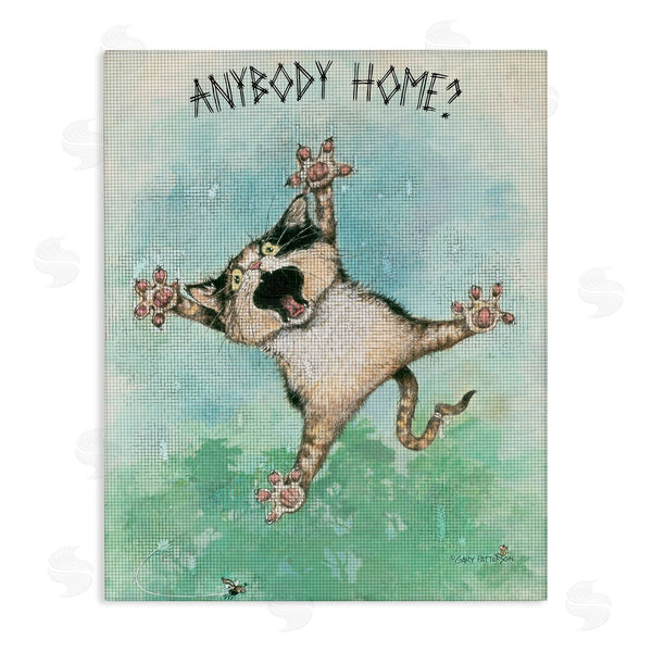 stupell industries Gary Patterson | Anybody Home Funny Cat