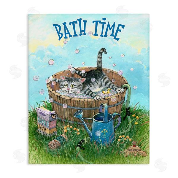 stupell industries Gary Patterson | Bath Time Funny Cat Pet