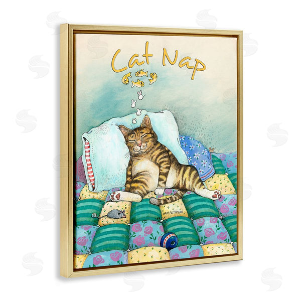Stupell Industries Gary Patterson | Cat Nap Funny Cat Pet