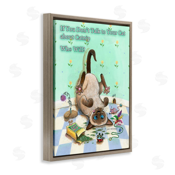 Stupell Industries Gary Patterson | Catnip Funny Cat Pet