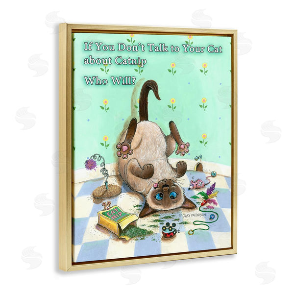 Stupell Industries Gary Patterson | Catnip Funny Cat Pet