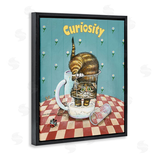 Stupell Industries Gary Patterson | Curiosity Funny Cat Pet