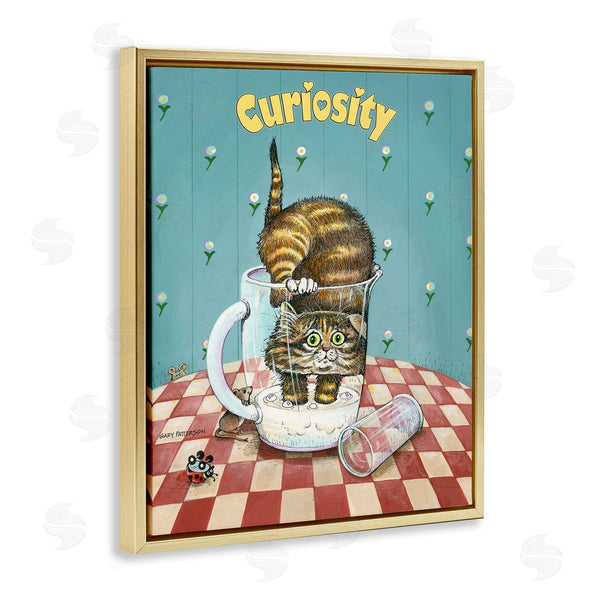 Stupell Industries Gary Patterson | Curiosity Funny Cat Pet