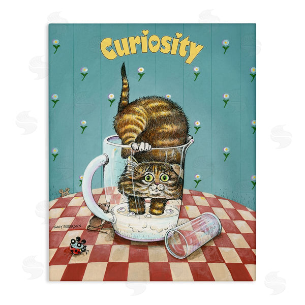 stupell industries Gary Patterson | Curiosity Funny Cat Pet