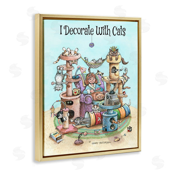 Stupell Industries Gary Patterson | Decorate With Cats Funny