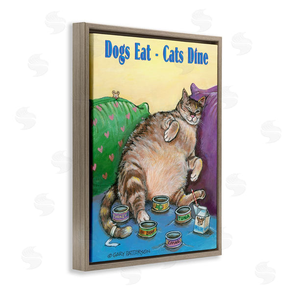 Stupell Industries Gary Patterson | Dogs Eat Cats Dine Funny Pet