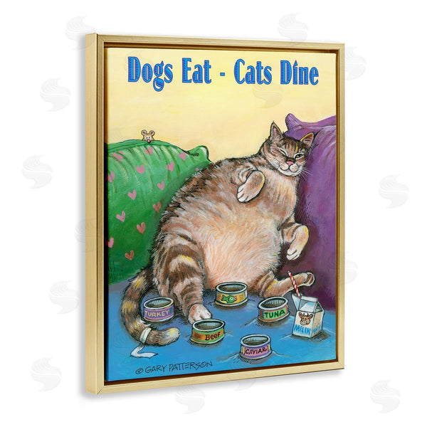 Stupell Industries Gary Patterson | Dogs Eat Cats Dine Funny Pet