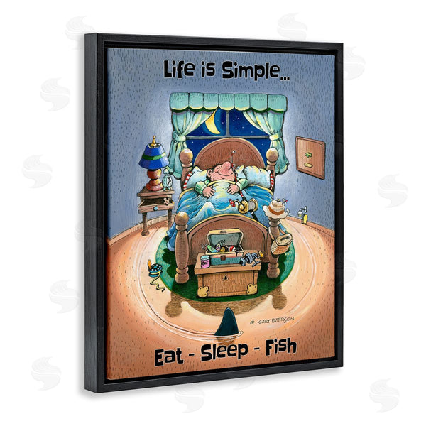 Stupell Industries Gary Patterson | Eat Sleep Fish Funny Sports