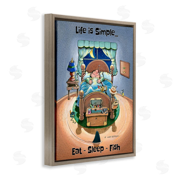 Stupell Industries Gary Patterson | Eat Sleep Fish Funny Sports