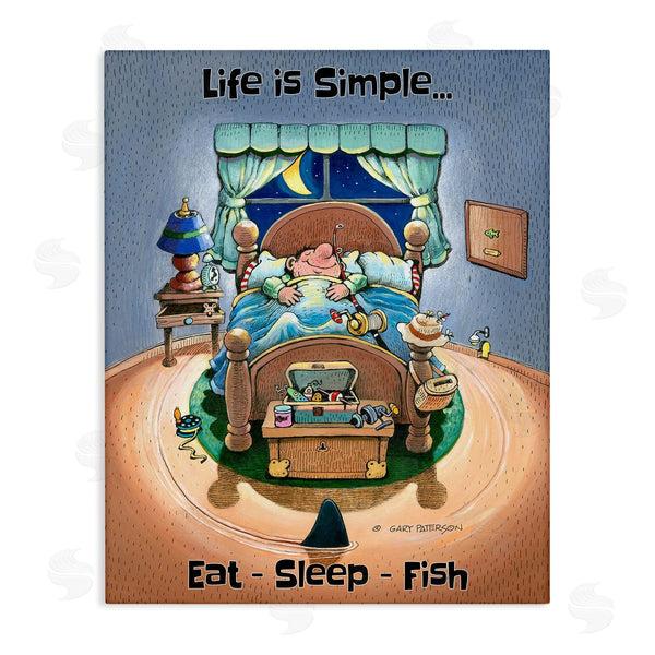 stupell industries Gary Patterson | Eat Sleep Fish Funny Sports