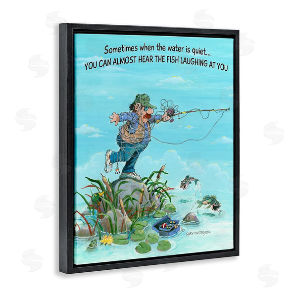 Stupell Industries Gary Patterson | Fish Laughing Funny Sports