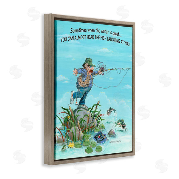 Stupell Industries Gary Patterson | Fish Laughing Funny Sports
