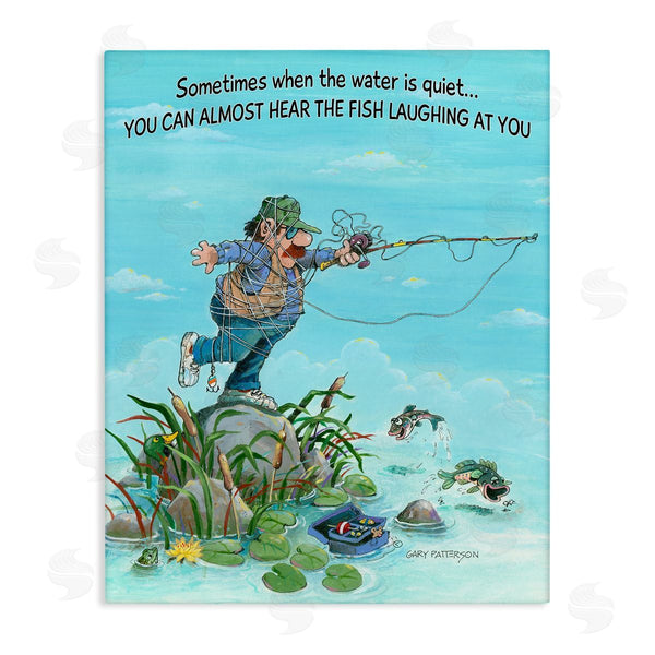 stupell industries Gary Patterson | Fish Laughing Funny Sports