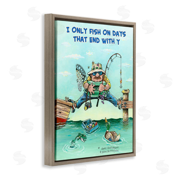 Stupell Industries Gary Patterson | Fishing Days Ending In Y