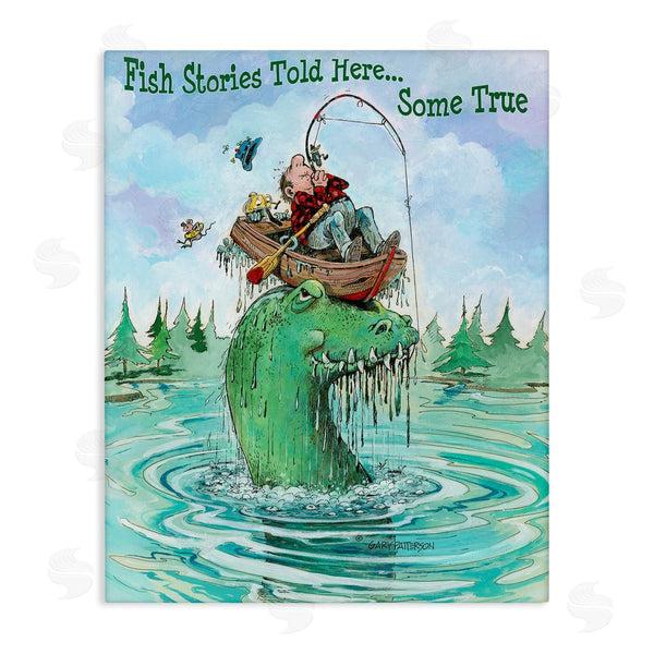 stupell industries Gary Patterson | Fishing Stories Told Here Funny